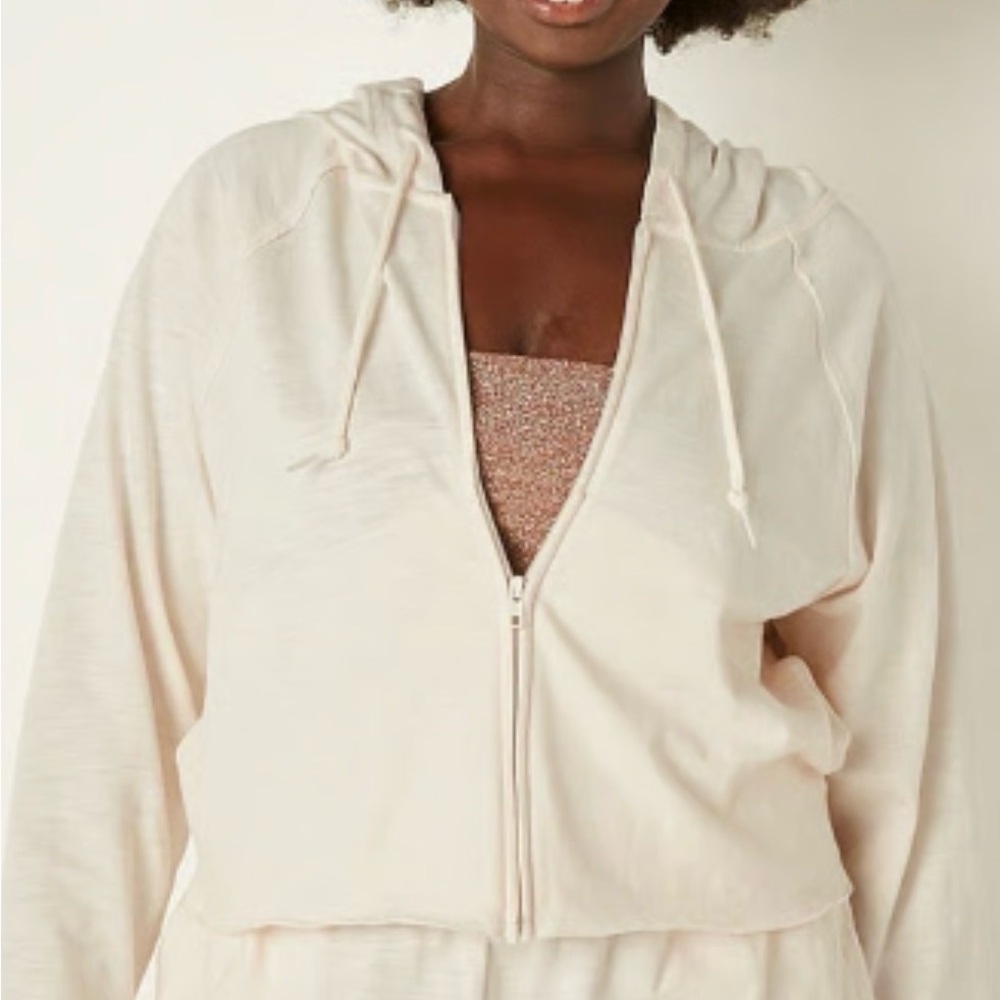 Victoria's Secret Cream Zip Hoodie Sweater